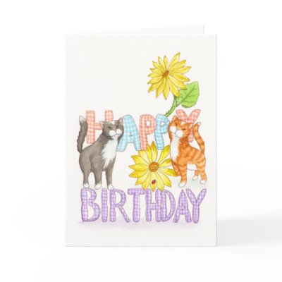 Love Cats Birthday Greeting Card by _Squirrel_