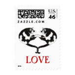 Love Cats Heart Postage