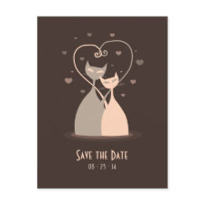 Love Cats - Save the date postcard postcard