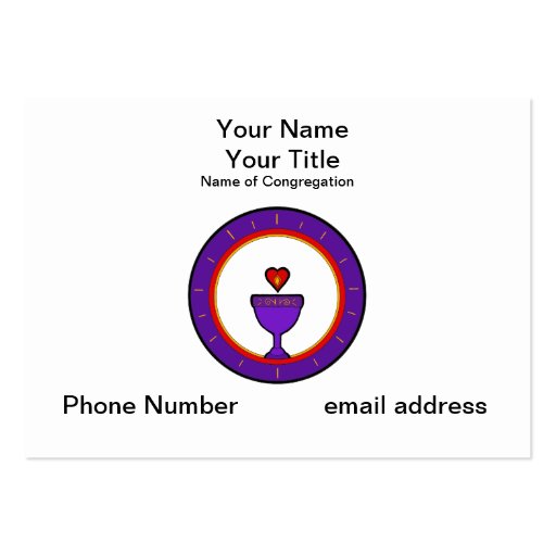 Love Chalice Customizable Business Cards (front side)