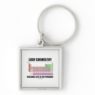 Love Chemistry Because Life Is So Periodic keychain