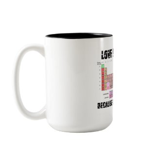 Love Chemistry Because Life Is So Periodic mug