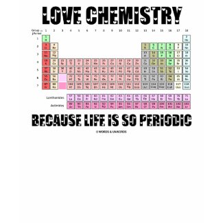 Love Chemistry Because Life Is So Periodic shirt