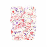 Love Cherish Adore Red and Purple Collage Photo Cutouts