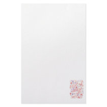 Love Cherish Adore Red and Purple Collage Stationery Design