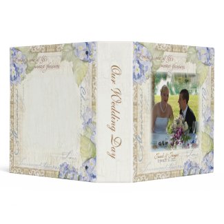 Love & Cherish Blue Hydrangea Wedding binder