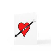 Love Chess Heart Card