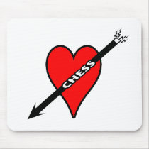 Love Chess Heart Mousepads