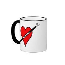 Love Chess Heart Mugs