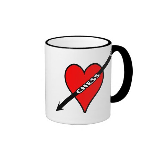 Love Chess Heart Mugs