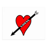 Love Chess Heart Postcards
