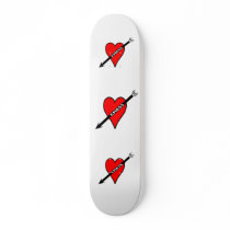 Love Chess Heart Skate Board