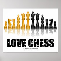 Love Chess (Reflective Chess Set Chess Atittude) Poster