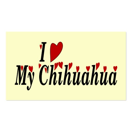 Love Chihuahua Business Card (front side)