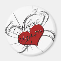 Love Chorus Singers Heart Refrigerator Magnet