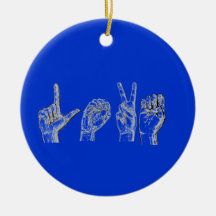 LOVE Christmas ornament