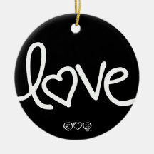 love christmas tree ornament