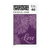 Love Chrysanthemum Purple stamps