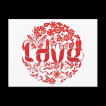 love circle postcards