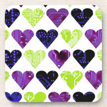 love circuit, Colors set 2 Beverage Coasters