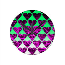 love circuit, violet wall clock