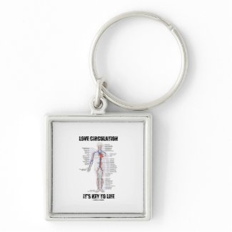 Love Circulation It's Key To Life keychain