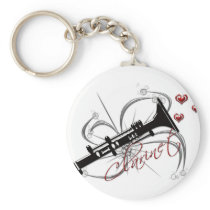 Love Clarinet Key Chains