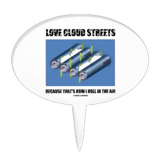 Love Cloud Streets Because That's How I Roll Air Cake Toppers