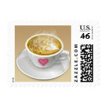 Love Coffee cup, heart Postage postage