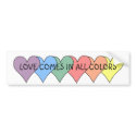 LOVE COMES IN ALL COLORS - bumper sticker bumper stickers by Horseshoes3 LOVE COMES IN ALL COLORS - bumper sticker bumper stickers