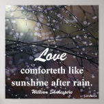 Love Comforteth Like Sunshine Poster-Customize posters
