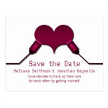 Love Connection USB Save the Date Postcard, Fuchsi