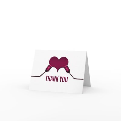Love Connection USB Thank You Card, Fuchsia