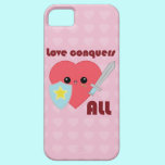 Love Conquers All Kawaii Heart iPhone Case casemate cases