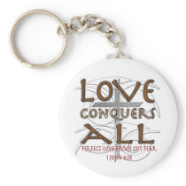 Love Conquers All Key Chain