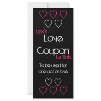 Love Coupon Rack Card Design