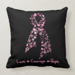 Love Courage Hope - Breast Cancer Butterfly Ribbon Pillows