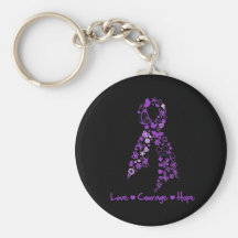 Love Courage Hope Butterfly - GIST Cancer Key Chain