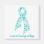 Love Courage Hope Butterfly -  Gynecologic Cancer magnets