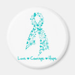 Love Courage Hope Butterfly -  Gynecologic Cancer magnets
