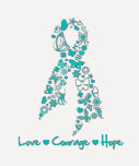 Love Courage Hope Butterfly -  Gynecologic Cancer t-shirts