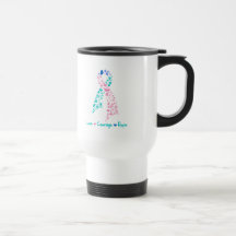 Love Courage Hope Butterfly -  Thyroid Cancer Coffee Mug