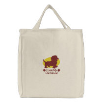 Love Dachshund embroidered bags by Diva_Pets Love Dachshund embroidered bags