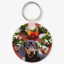 Love Dachsund keychain