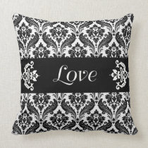 Love Damask Pillow pillows