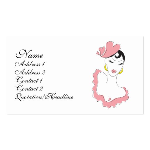 love dance. business cards (front side)