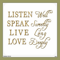 Love Deeply Wisdom Wall Decal wall decals