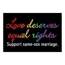 Love Deserves Equal Rights posters by rainbowthree Love Deserves Equal Rights posters