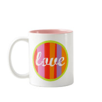 Love design on coffee mug