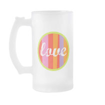 Love design on frosted mug